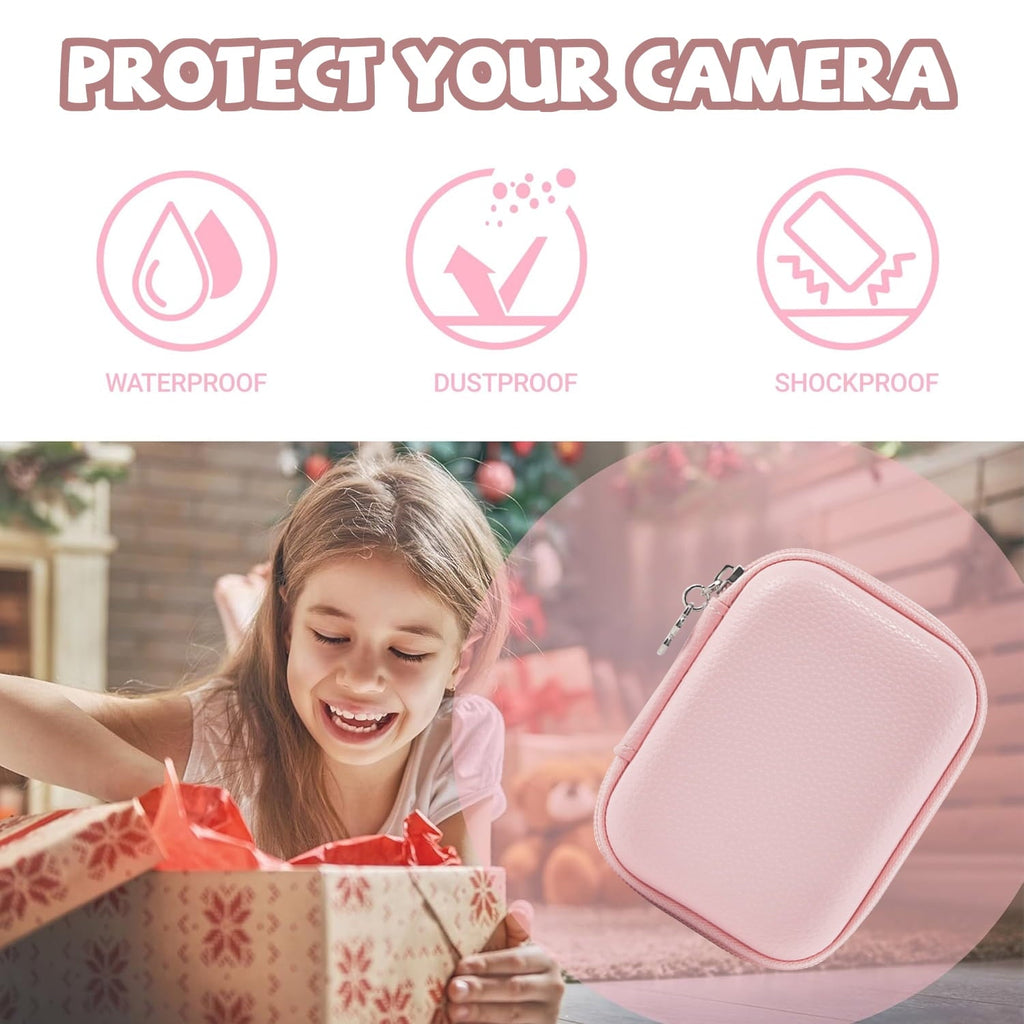 Digital Camera Case Compatible with CAMKORY/for KODAK PixPro FZ45/55 /for Lecran/for VAHOIALD FHD 1080P/for Nsoela, Small (Pink)