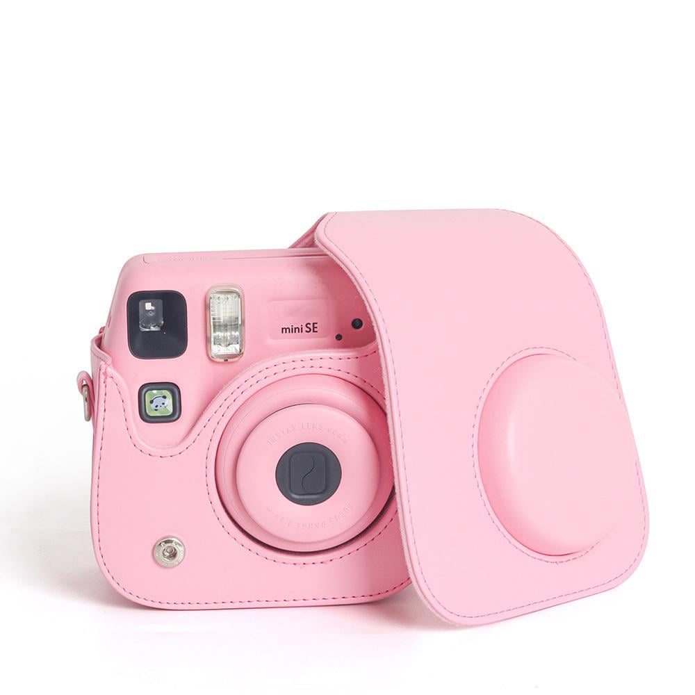 Camera Protective Case For Instax Mini SE, PU Leather Carrying Storage Bag With Adjustable Shoulder Strap