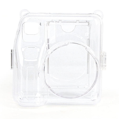 Clear Case for Instax Mini SE, Camera Protective Sleeve with Photo Storage Compartment, Shockproof Dustproof Crystal Transparent Hard Shell PC Cover for Mini SE Instant Camera Protection