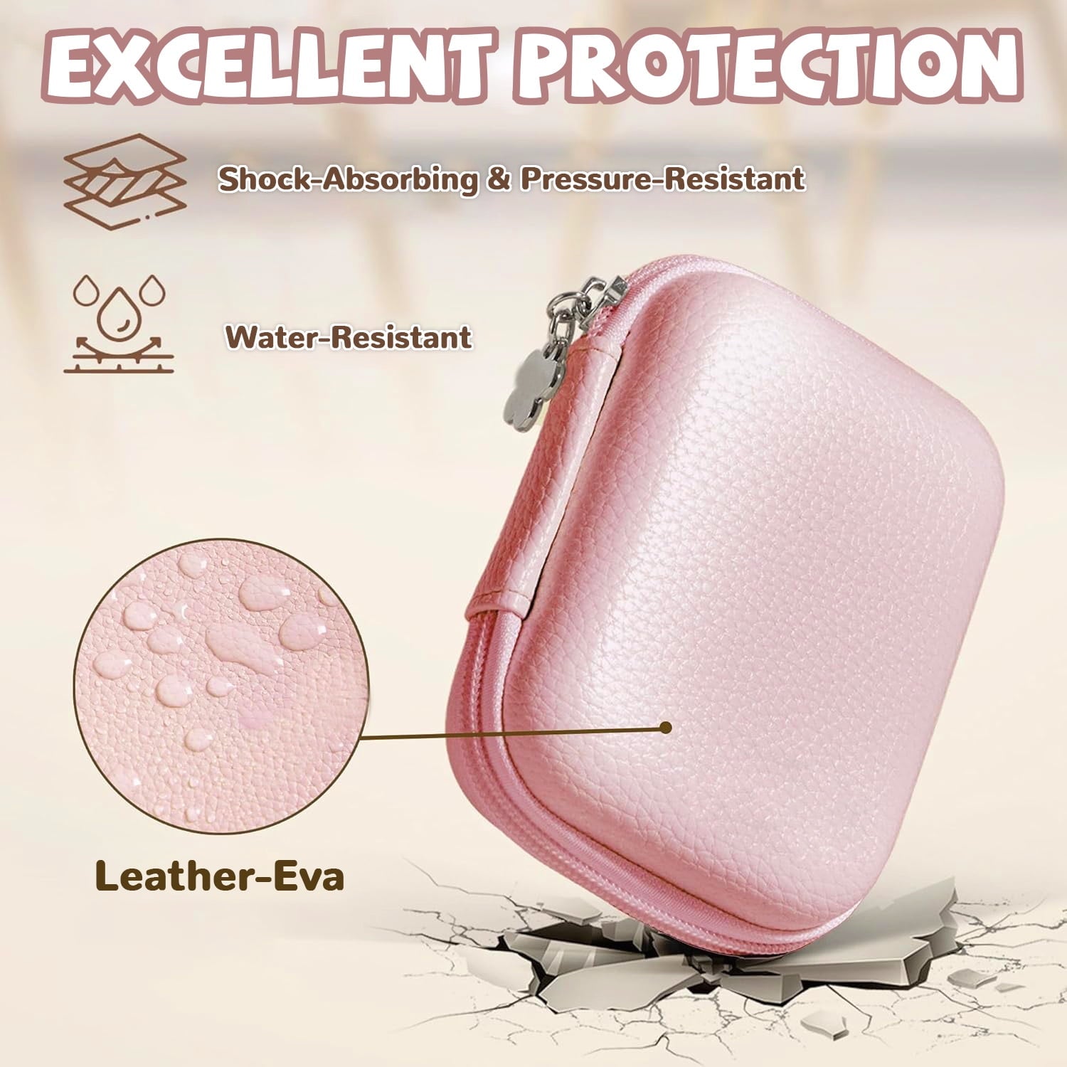 Digital Camera Case Compatible with CAMKORY/for KODAK PixPro FZ45/55 /for Lecran/for VAHOIALD FHD 1080P/for Nsoela, Small (Pink)